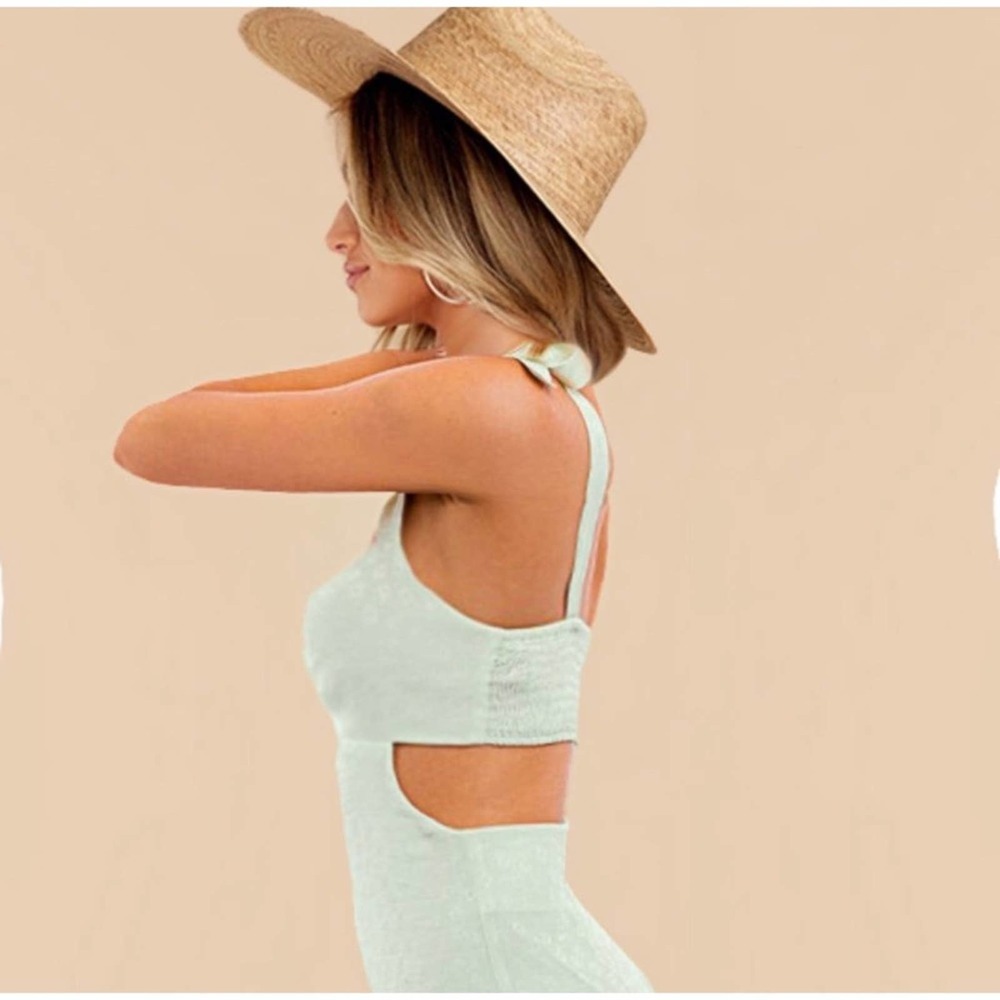 1 LEFT! Self Tie Sleeveless Cut Out Tiered Mini Women’s Cute Dress - Picture 12 of 13